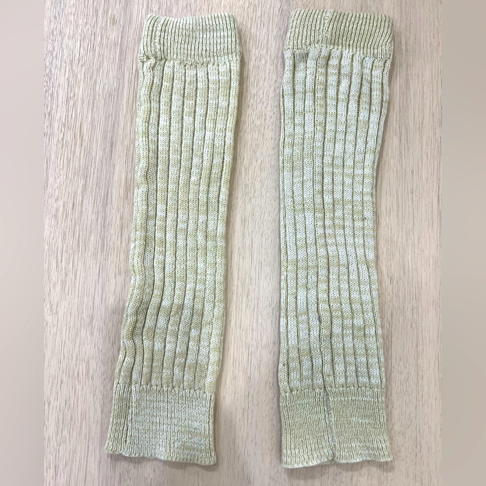 Beige leg warmers